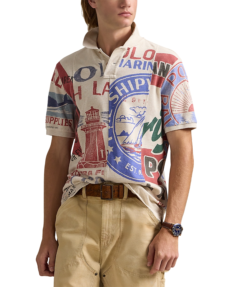 Polo Ralph Lauren Classic Dry Goods Print Mesh Polo Shirt