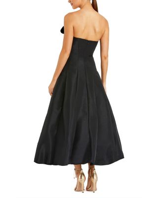 Bow Detailed Strapless Ballgown