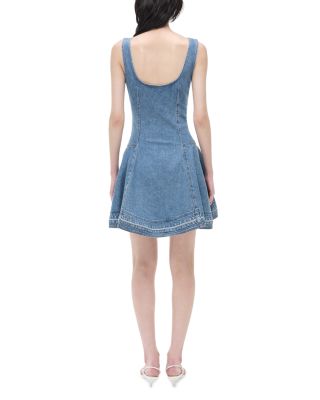 Eleodra Zip Front Denim Mini Dress