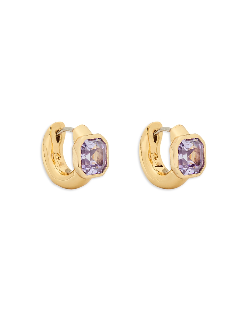 Kate Spade Gemstone-embellished Earrings In Purple/gold