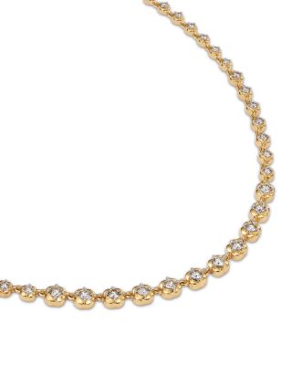  Diamond Graduated Collar Necklace in 14K Yellow Gold, 1.0 tcw