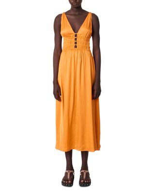 maje satin maxi dress Satin Maxi Dress by Maje at THE MILE