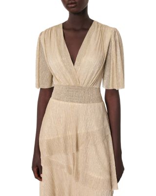 Metallic Ruffled Dress