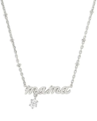 Mama Crystal Short Pendant Necklace, 19"