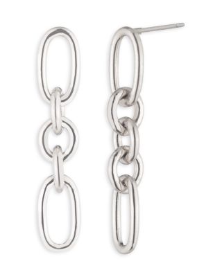 Ralph Lauren - Link Linear Drop Earrings in Sterling Silver