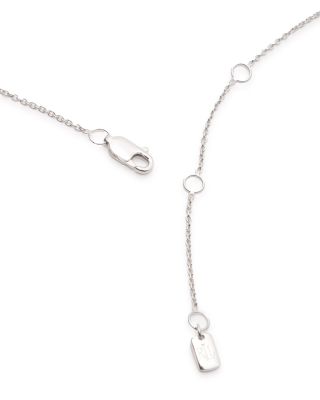 Cubic Zirconia Station Collar Necklace in Sterling Silver, 16"-19" 
