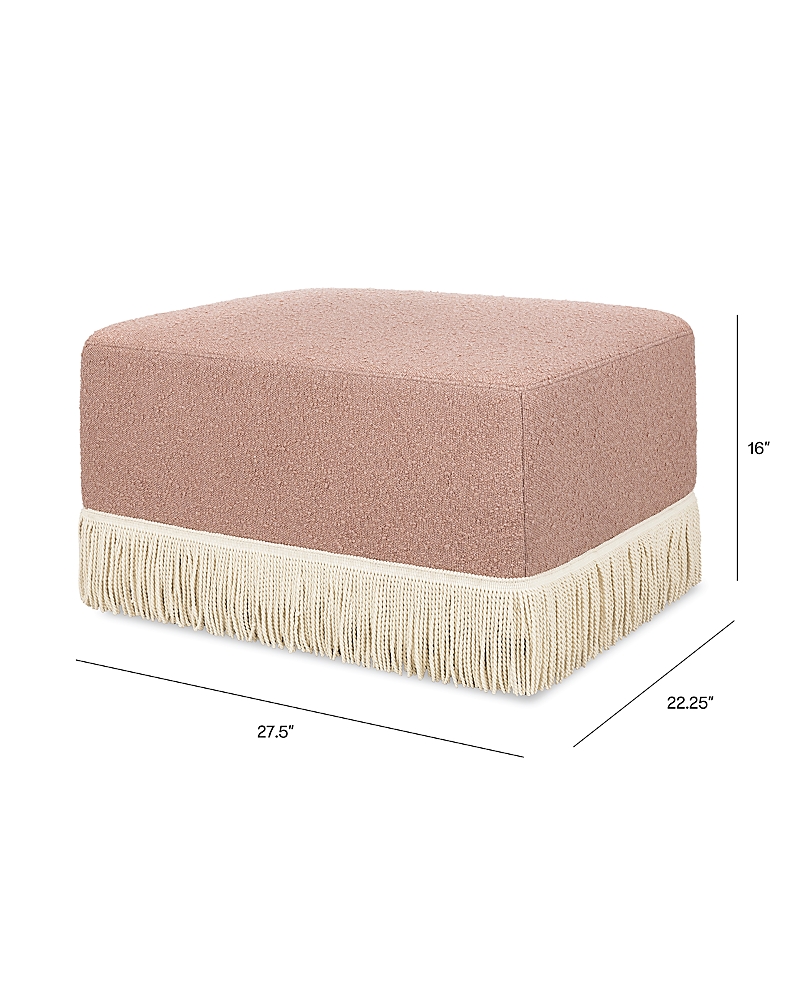 Babyletto Crawford Gliding Ottoman - Boucle with Tassle Fringe