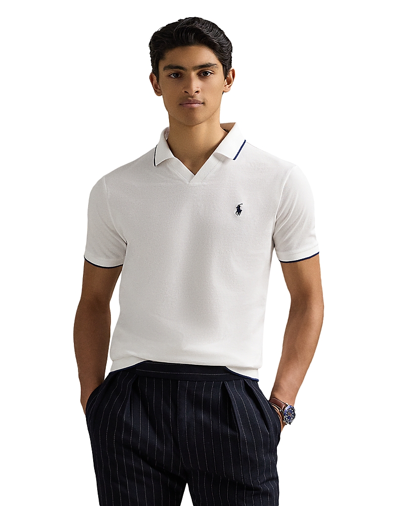 Polo Ralph Lauren Short Sleeve Tonal Jacquard Mesh Polo Shirt