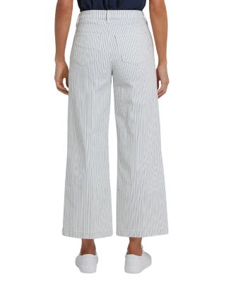 Teresa High Rise Wide Leg Ankle Jeans in Palencia Stripe