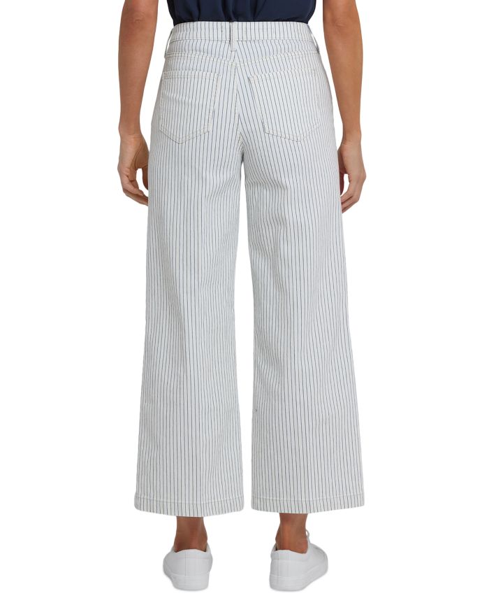 Teresa High Rise Wide Leg Ankle Jeans Palencia Stripe