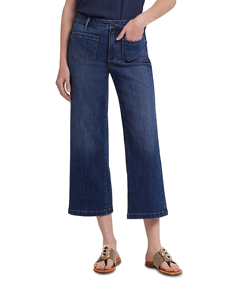 Nydj Patchie Major Wide Leg Capri Jeans In Rio Rapids
