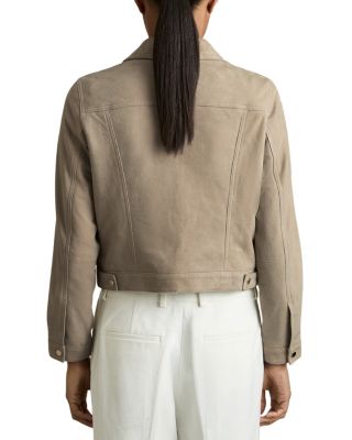 REISS Conor Suede Trucker Jacket | Bloomingdale's