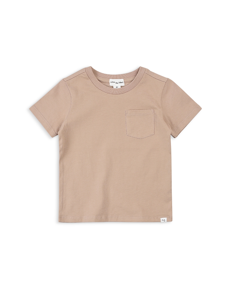 Miles The Label Girls' Miles Basics Pocket Tee - Little Kid In Sand