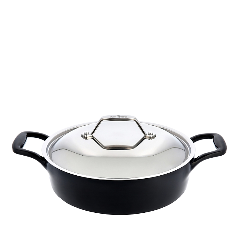 All-clad Enameled Cast Iron 4 Qt. Braiser With Lid In Black