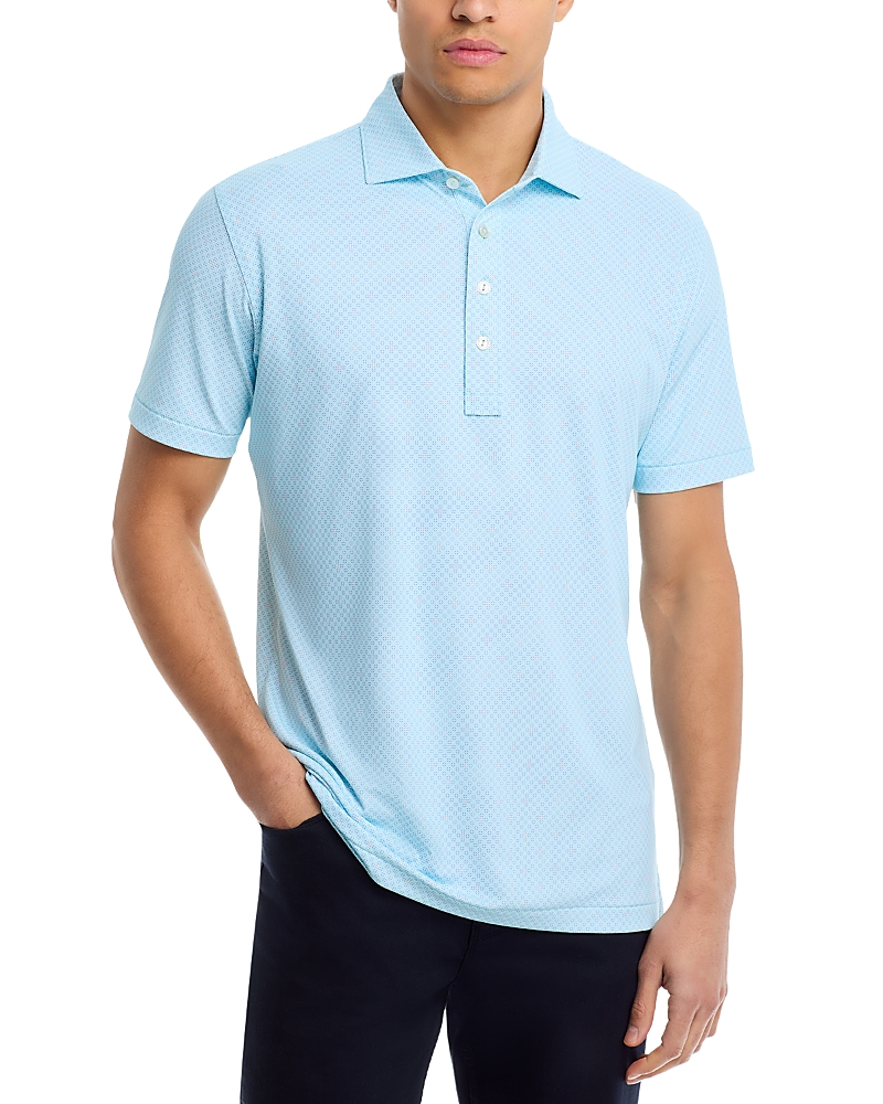 Peter Millar Ballad Performance Jersey Polo In Blue Spruce