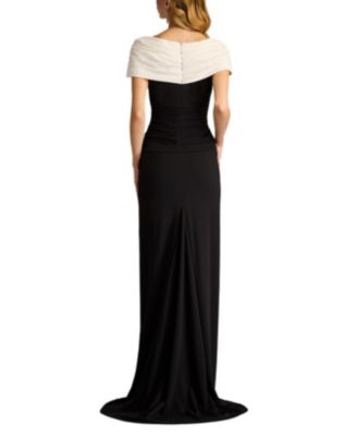 Perkins Asymmetric Draped Gown