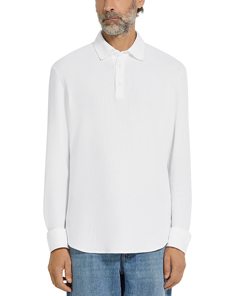 ZEGNA LONG SLEEVE POLO SHIRT