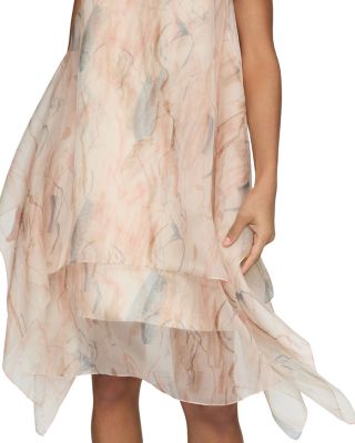 Silk Handkerchief Hem Dress