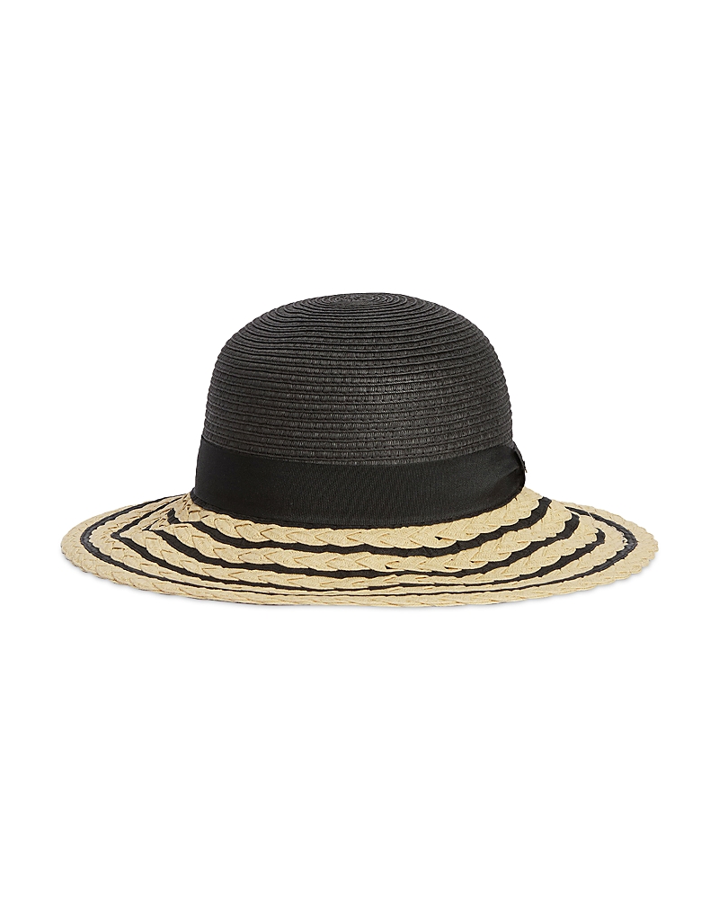 Barbour Macy Striped Bucket Hat In Black/natural
