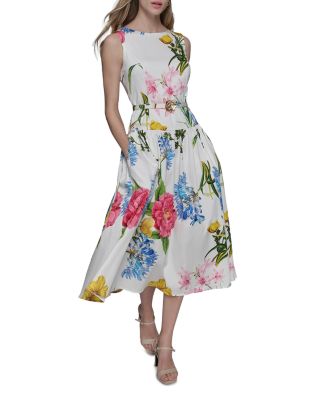 KARL LAGERFELD PARIS - Printed A Line Dress