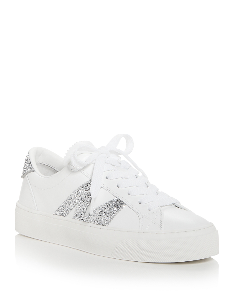 Moncler Monaco Bicolor Low-top Sneakers In White