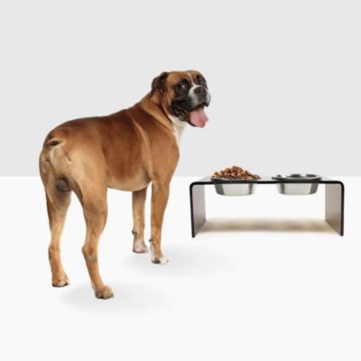 Medium Bronze Pet Feeder, 1 Quart Bowls