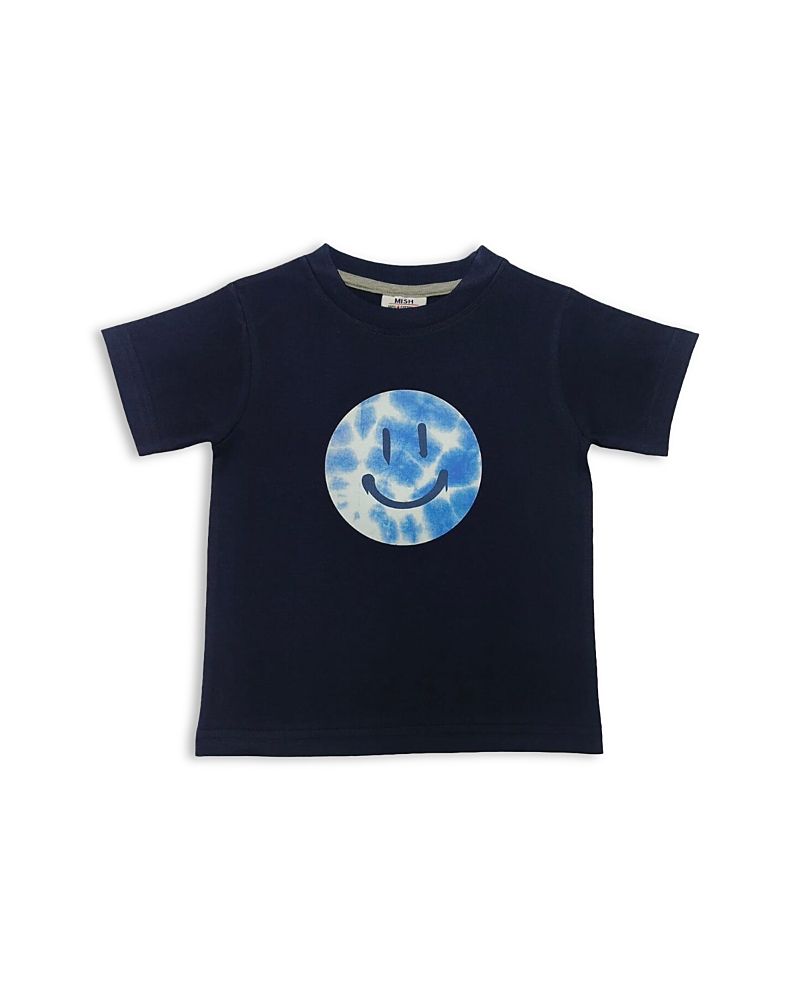 Mish Mish Boys' Hippie Graphic Smile Tee - Little Kid In Navy