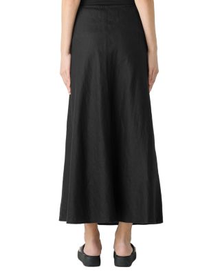Linen A Line Bias Cut Skirt