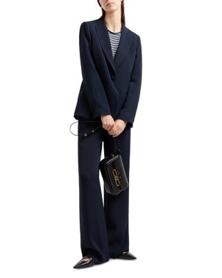 Single Breasted Tonal Chevron Blazer