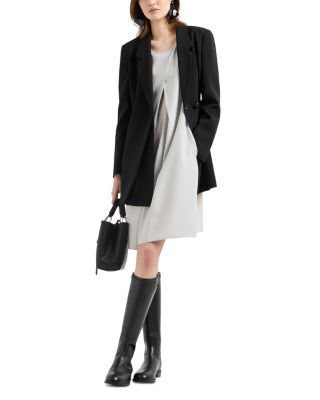 Pleat Front Techno Cady Dress