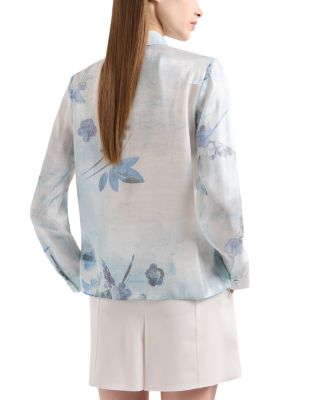 Shiny Baltik Floral Print Button Up Shirt