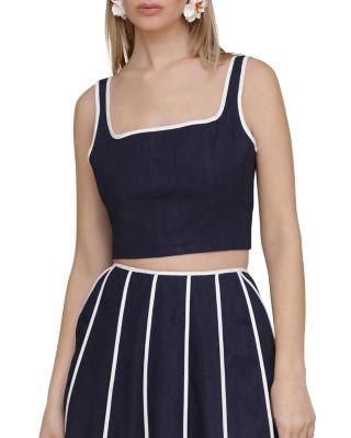 Avec Les Filles - Tipping Seamed Top