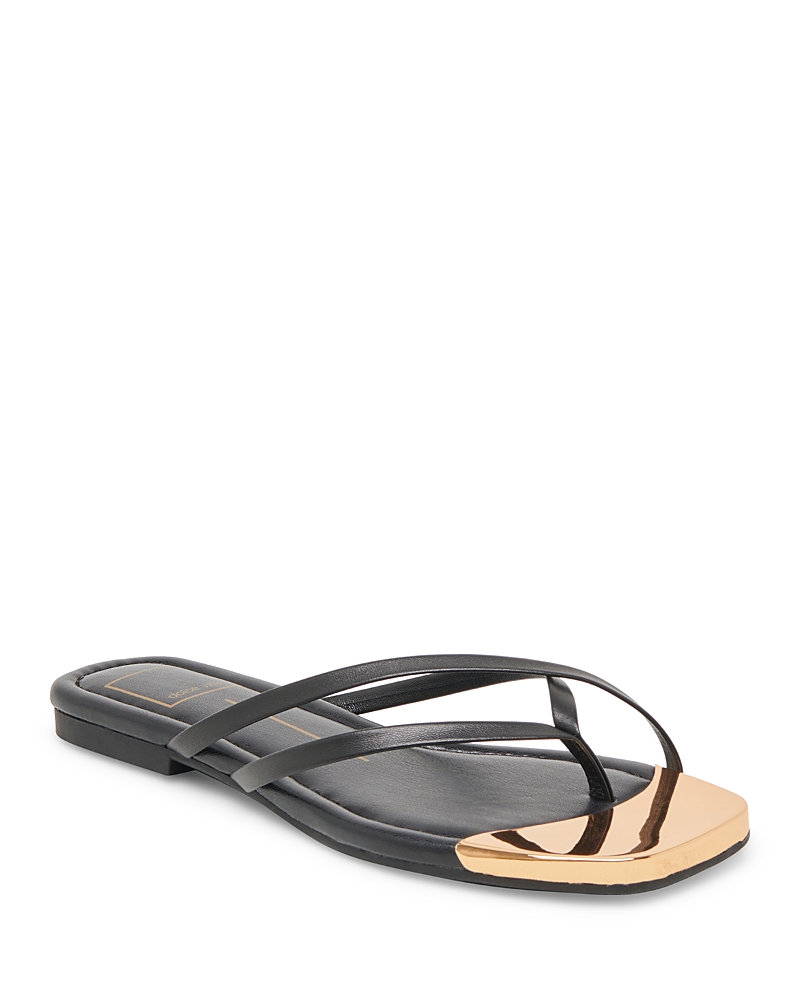 Dolce Vita Laguna Flip Flop In Black Leather
