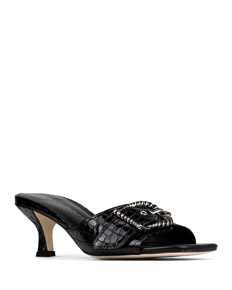 DONALD PLINER WOMEN'S BUCKLE MULE SLIDE SANDALS