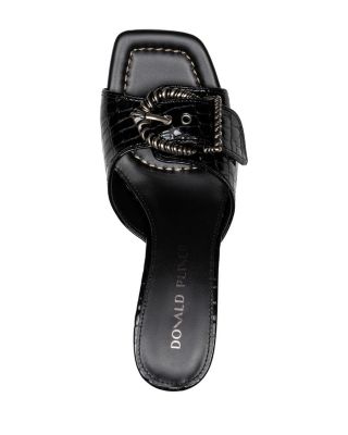 Women&#39;s Buckle Mule Slide Sandals