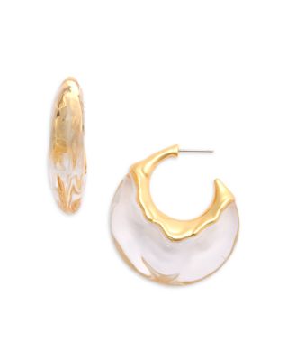 Alexis Bittar Liquid Lucite Puffy Hoop Earrings