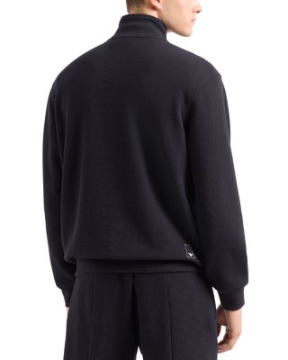 Textured Zip Up Sweatshirt