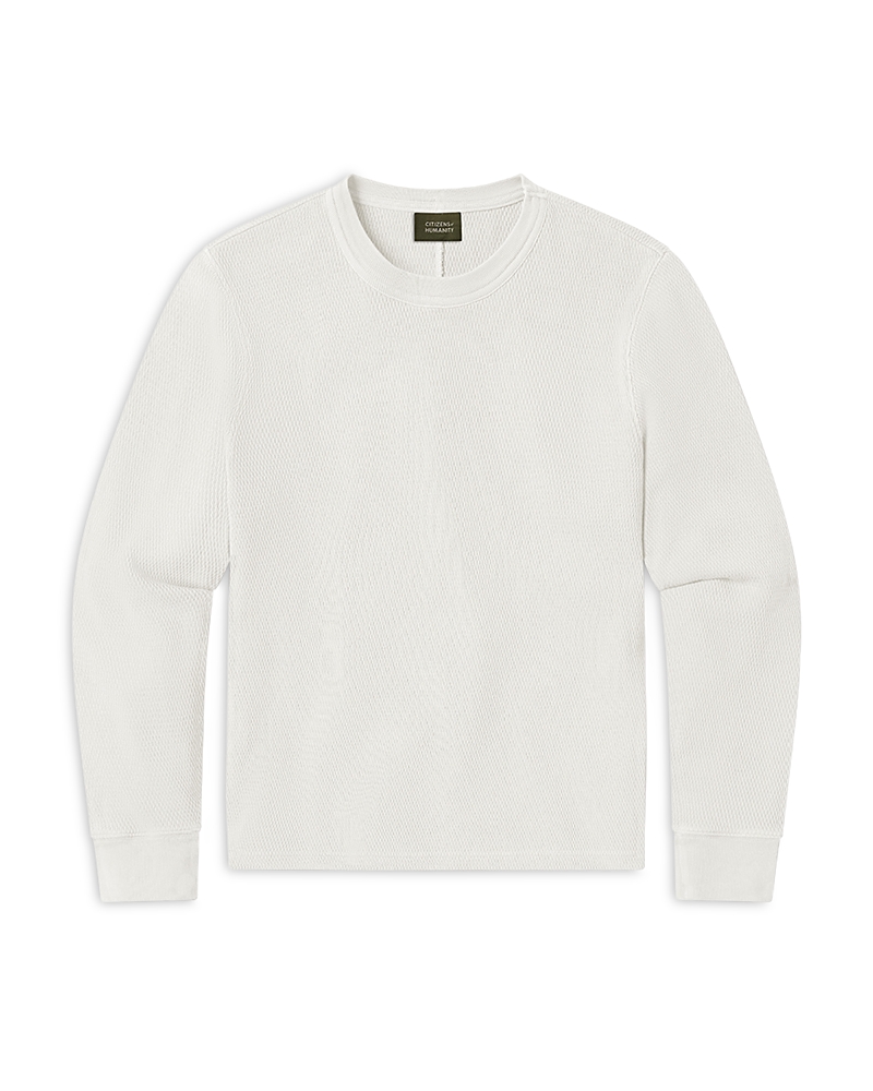 Citizen Of Humanity Citizens Of Humanity Waffle Long Sleeve Tee In Canvas