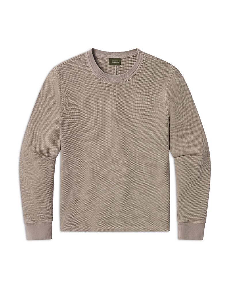 Citizen Of Humanity Citizens Of Humanity Waffle Long Sleeve Tee In Wheat