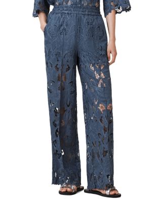 ALLSAINTS - Charli Floral Lace Wide Leg Pants