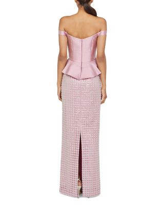 Cynthia Draped Bow Bodice Gown