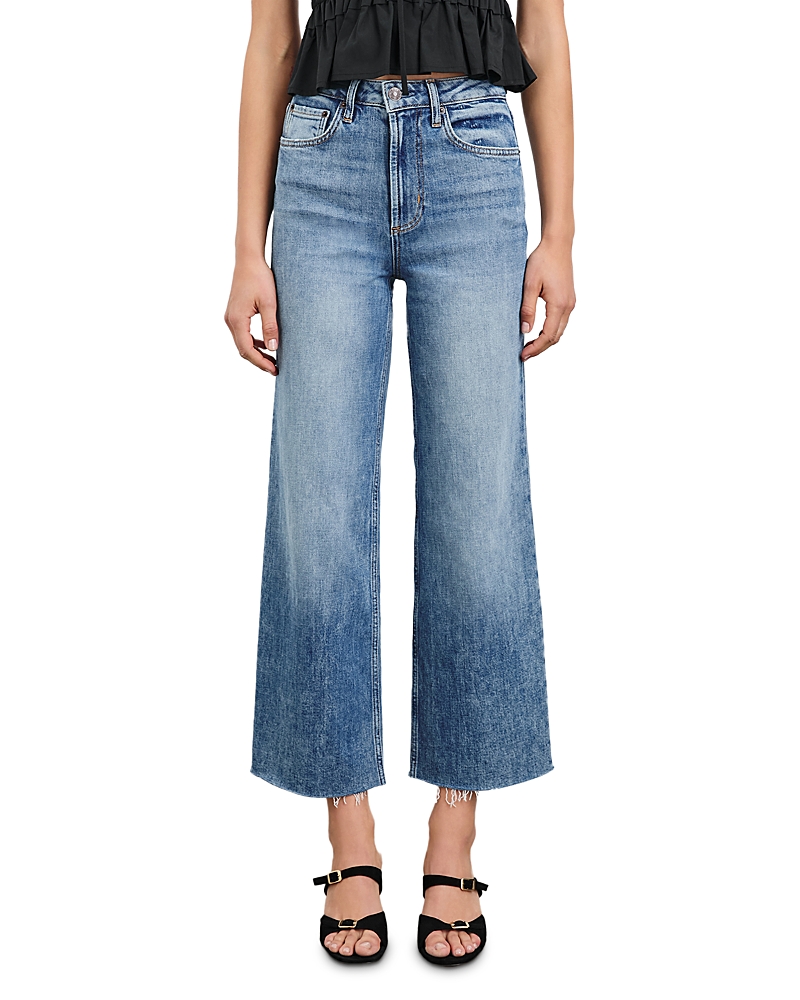 Rails Getty High Rise Wide Leg Cropped Jeans in Tradewind