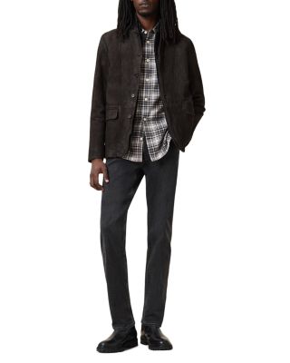 Survey Layered Leather Blazer