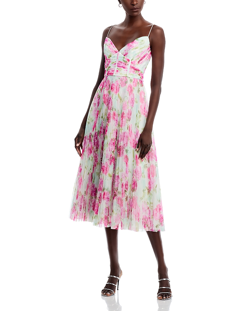 AQUA CORSET MIDI DRESS - EXCLUSIVE