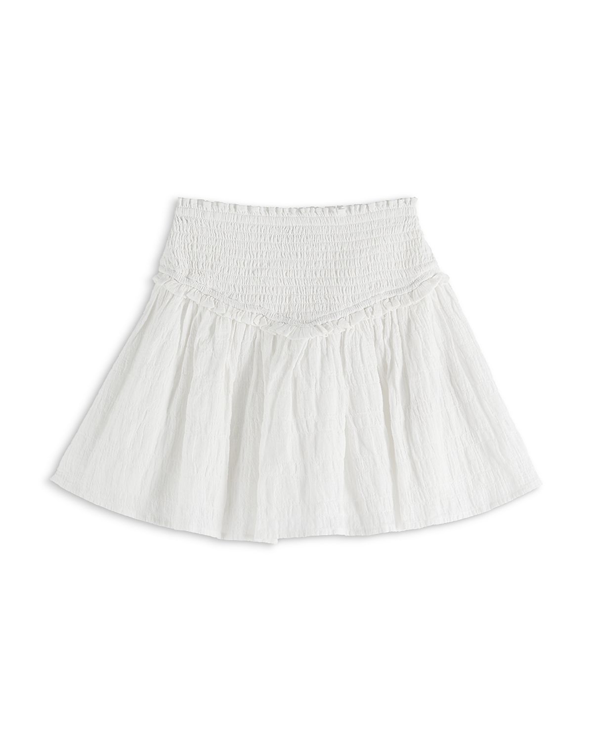 Scotch & Soda Girls' Textured Cotton Smocked Skirt - Little Kid