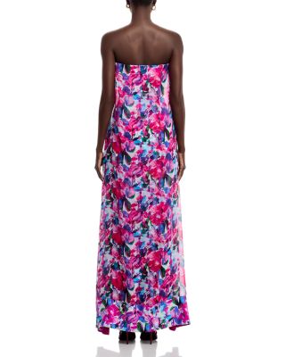 Junji Chiffon Strapless Gown