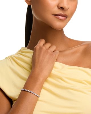 Certified Diamond Tennis Bracelet in 14K White Gold, 6.0 tcw