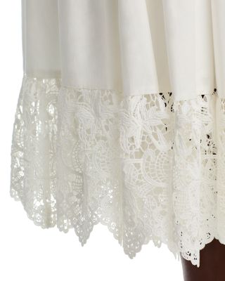 Lace Off The Shoulder Poplin Top & Midi Skirt - Exclusive