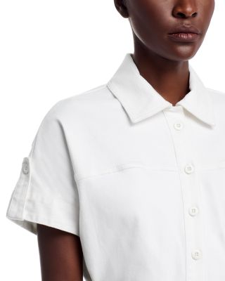 Belted Short Sleeve Shirtdress