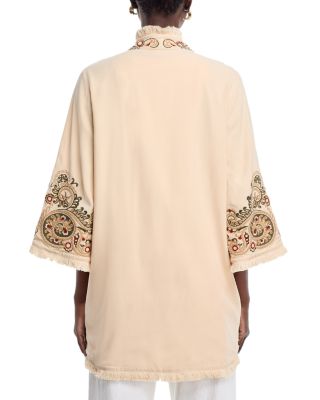 Paisley Embroidered Tunic Jacket